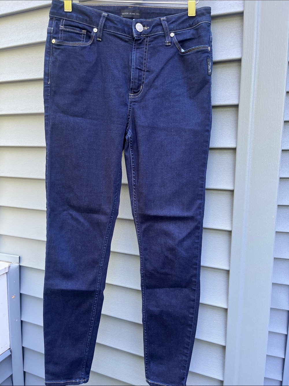Silver Skinny Jeans